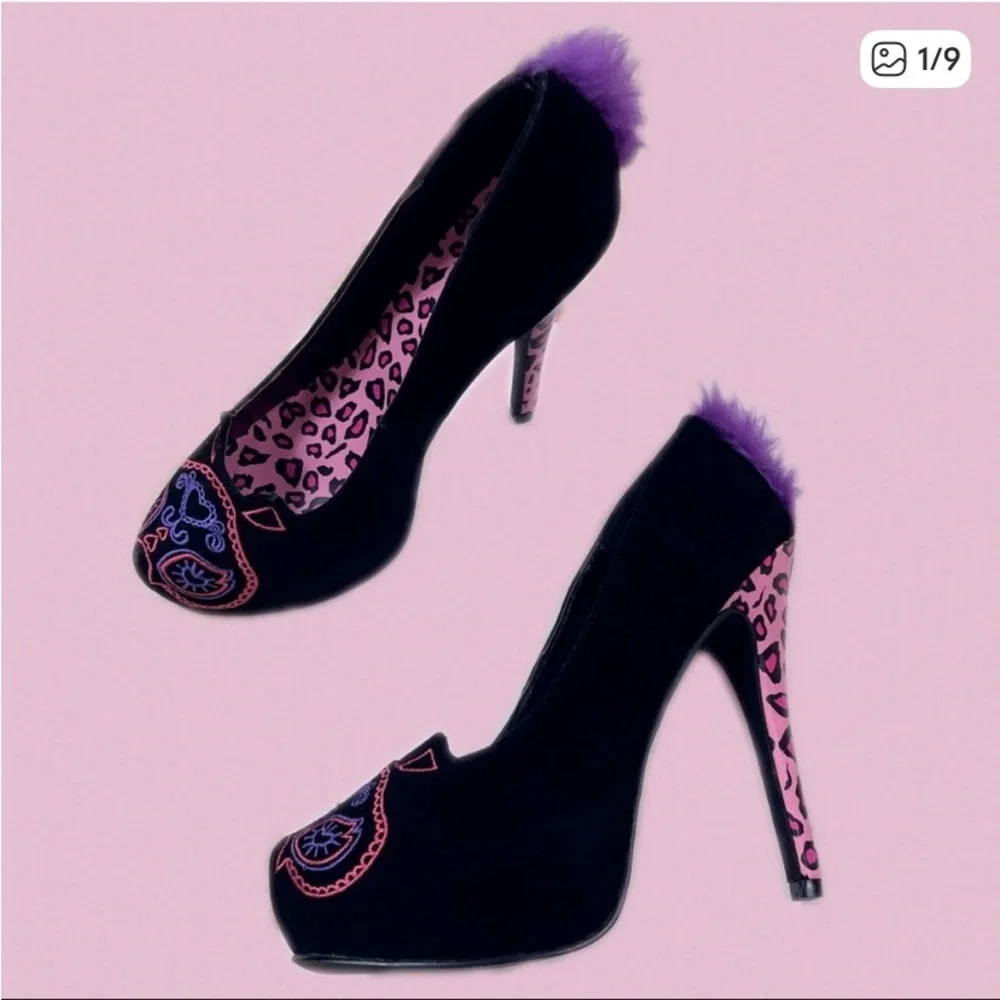 * Copy * Too Fast Leopard Kitty Heel size 8 - Picture 2 of 9